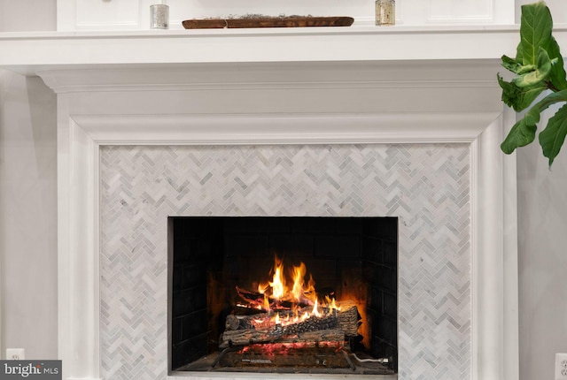 12019 Wandabury Rd, Oakton, VA 22124 - detailed view of a tiled fireplace