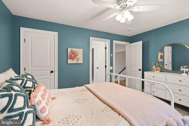 12019 Wandabury Rd, Oakton, VA 22124 - bedroom featuring ceiling fan