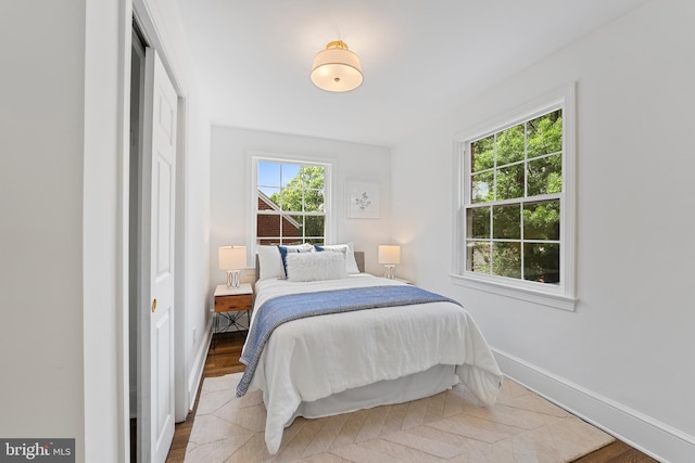 bedroom with baseboards