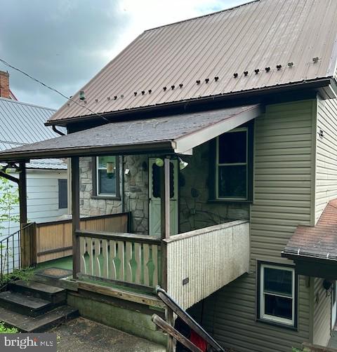 131 N Thomas St, Bellefonte, PA 16823 - rear view of property with metal roof