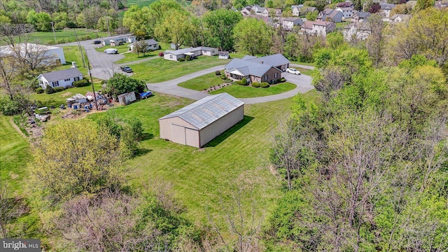 aerial view featuring a residential view