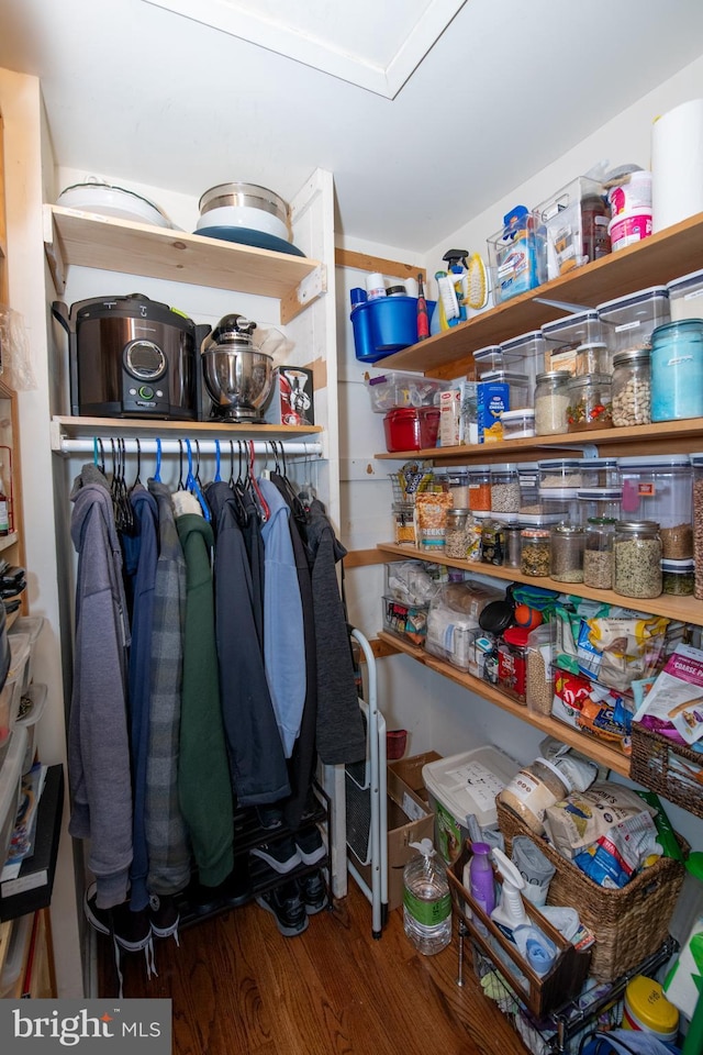 view of storage area