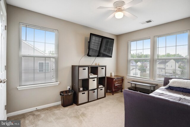 9506 Wilton Pl, Clinton, MD 20735 - carpeted bedroom featuring baseboards and a ceiling fan