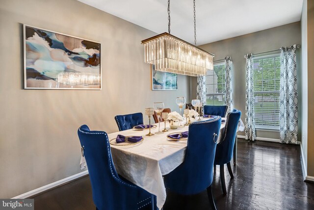 9506 Wilton Pl, Clinton, MD 20735 - dining space with baseboards and wood finished floors