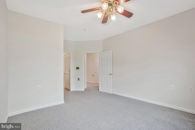13301 New Acadia Ln Unit 207, Upper Marlboro, MD 20774 - spare room featuring light colored carpet, baseboards, and a ceiling fan