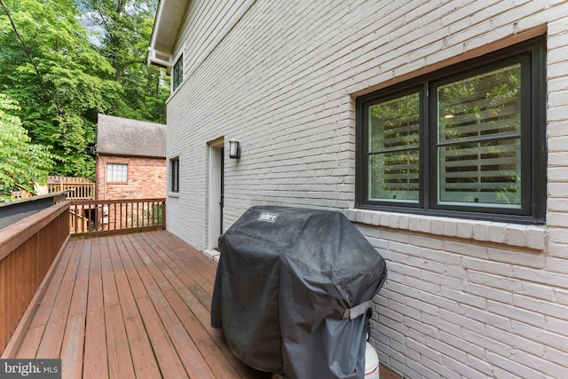 3207 19th St N, Arlington, VA 22201 - wooden terrace with area for grilling