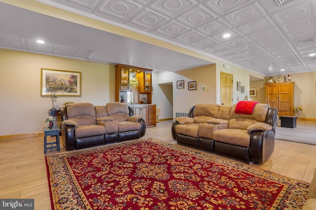 239 Abishire Way, Chambersburg, PA 17202 - living room with an ornate ceiling, baseboards, and light wood-style flooring
