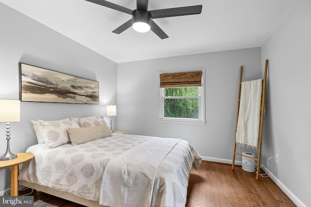 3416 Rustic Way Ln, Falls Church, VA 22044 - bedroom featuring wood finished floors, baseboards, and a ceiling fan