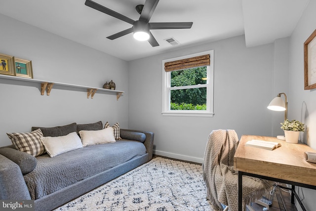 3416 Rustic Way Ln, Falls Church, VA 22044 - office area with ceiling fan and baseboards