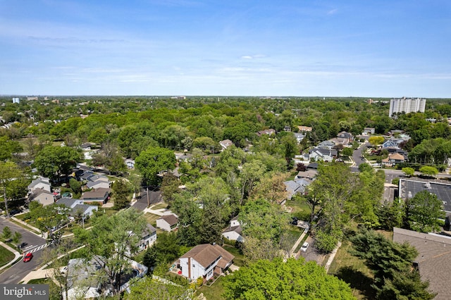 aerial view with a residential view