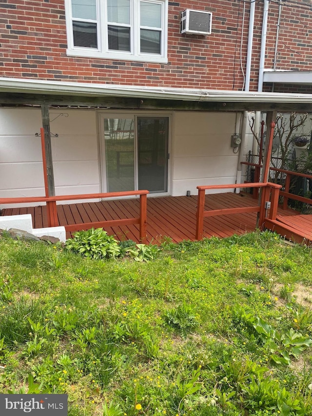 1148 Tabor Plz, Philadelphia, PA 19111 - property entrance with a wooden deck and brick siding