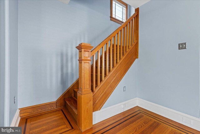 226 Washington Ter, Audubon, NJ 08106 - stairway with wood finished floors
