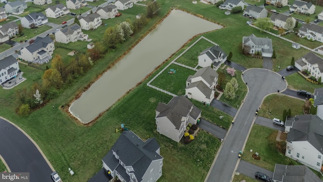 bird's eye view with a residential view