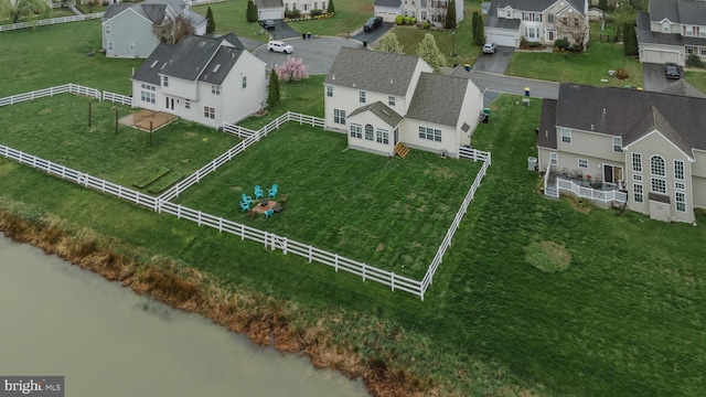 birds eye view of property featuring a residential view