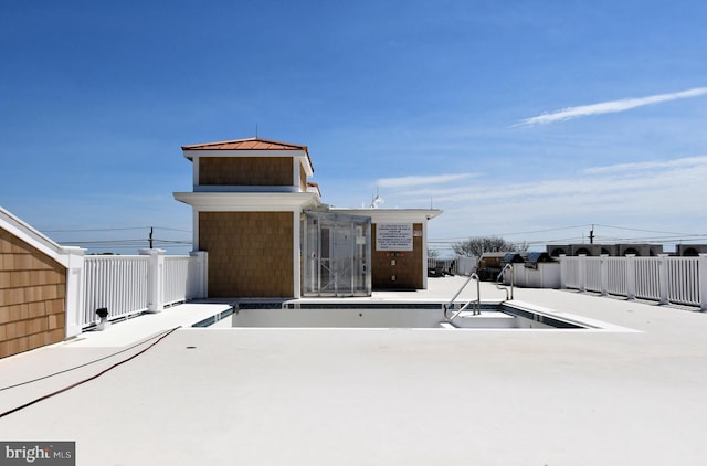 exterior space with fence