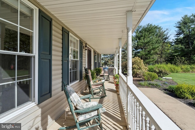 balcony with covered porch