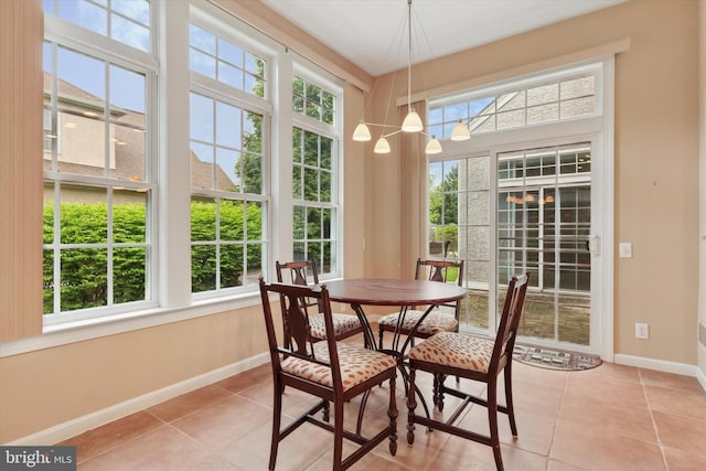 137 Mahogany Way, Upper Gwynedd, PA 19446 - dining space featuring light tile patterned floors and baseboards