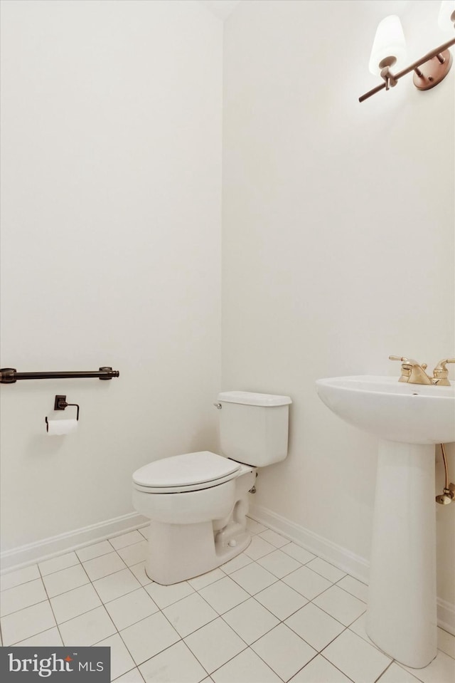 137 Mahogany Way, Upper Gwynedd, PA 19446 - bathroom with tile patterned floors, toilet, and baseboards