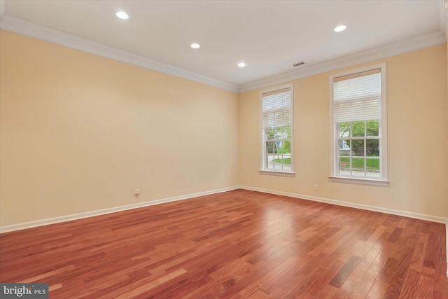 137 Mahogany Way, Upper Gwynedd, PA 19446 - empty room with crown molding, light wood-style floors, baseboards, and recessed lighting