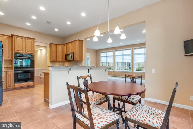 137 Mahogany Way, Upper Gwynedd, PA 19446 - dining room with light tile patterned floors, recessed lighting, and baseboards
