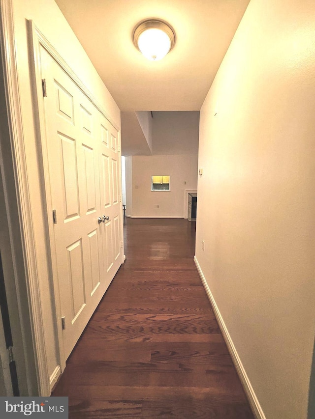 6620 Lake Park Dr Unit 2D 201, Greenbelt, MD 20770 - hall featuring dark wood-style floors and baseboards