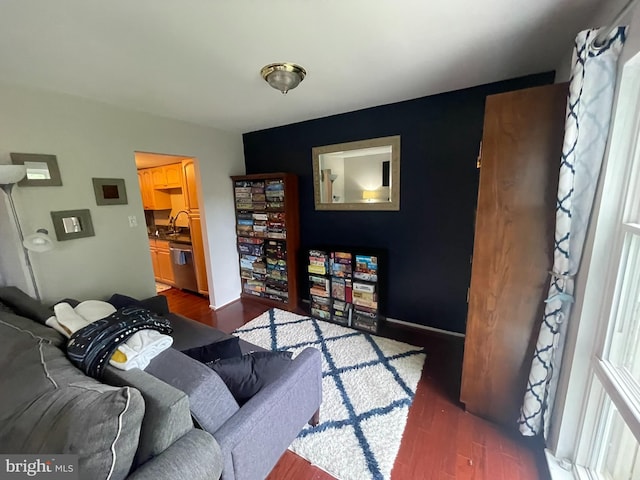 7918 Bentley Village Dr Unit 14A, Springfield, VA 22152 - living area featuring dark wood-style flooring