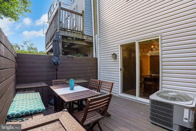2019 Pemberton St, Philadelphia, PA 19146 - deck featuring central air condition unit and outdoor dining area
