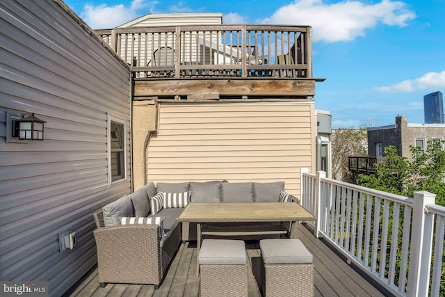 2019 Pemberton St, Philadelphia, PA 19146 - wooden deck with an outdoor living space