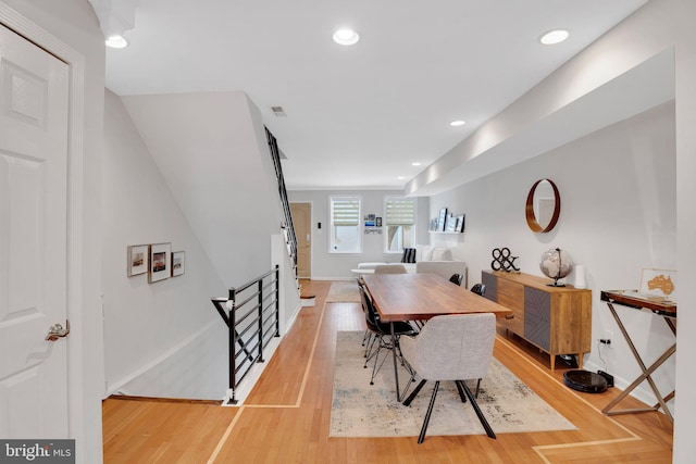 2019 Pemberton St, Philadelphia, PA 19146 - dining room featuring light wood-type flooring, recessed lighting, and baseboards