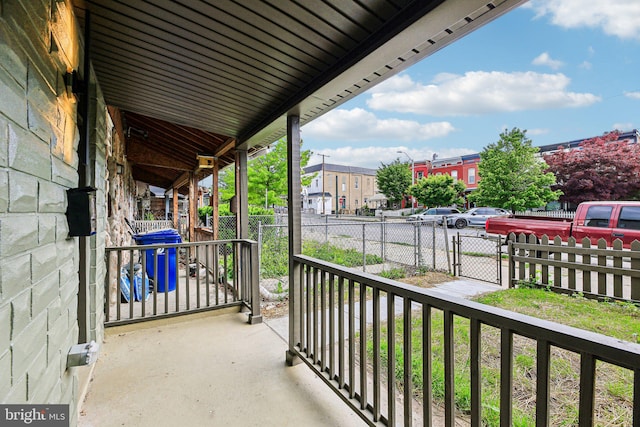 balcony with covered porch