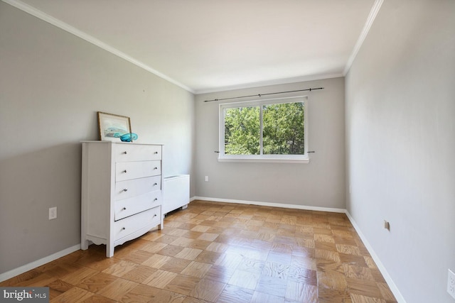 4555 Macarthur Blvd NW Unit 202, Washington, DC 20007 - unfurnished bedroom featuring crown molding