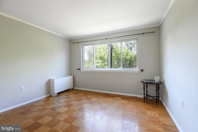 4555 Macarthur Blvd NW Unit 202, Washington, DC 20007 - unfurnished room featuring radiator and crown molding