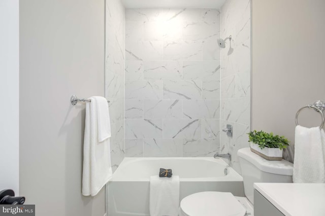 505 Kennedy St NW Unit 302, Washington, DC 20011 - bathroom with vanity, toilet, and bathtub / shower combination