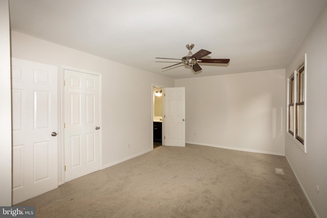 229 Keats Ct, Sicklerville, NJ 08081 - unfurnished bedroom with carpet flooring, connected bathroom, and a ceiling fan