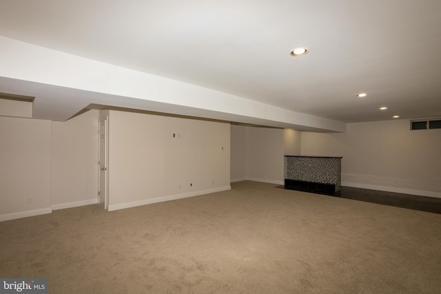 229 Keats Ct, Sicklerville, NJ 08081 - finished basement featuring carpet floors and recessed lighting
