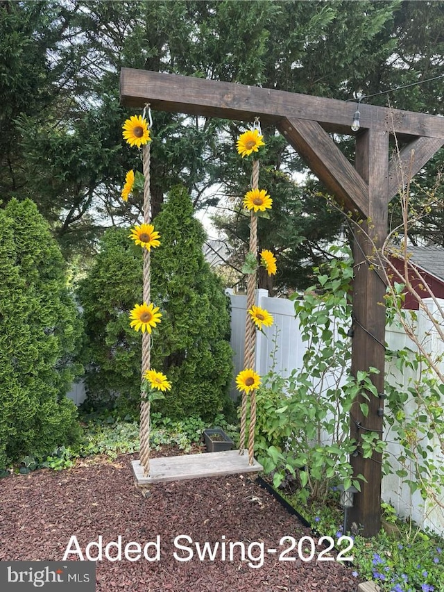 exterior space with fence