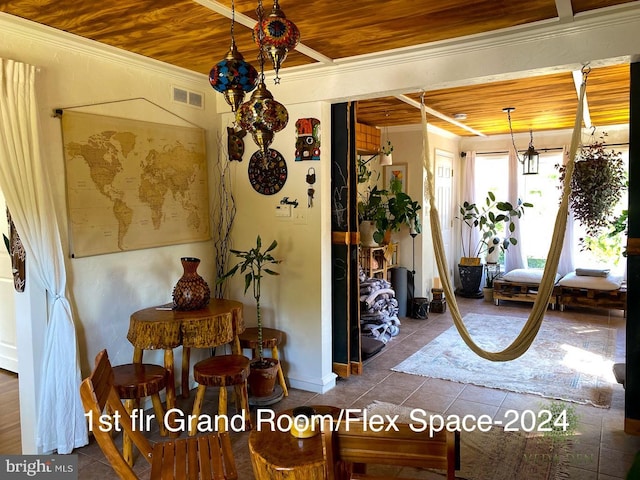 interior space featuring visible vents