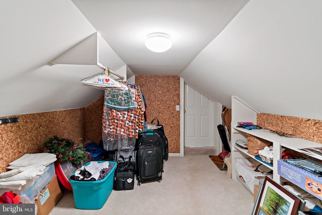 bonus room featuring carpet floors and lofted ceiling
