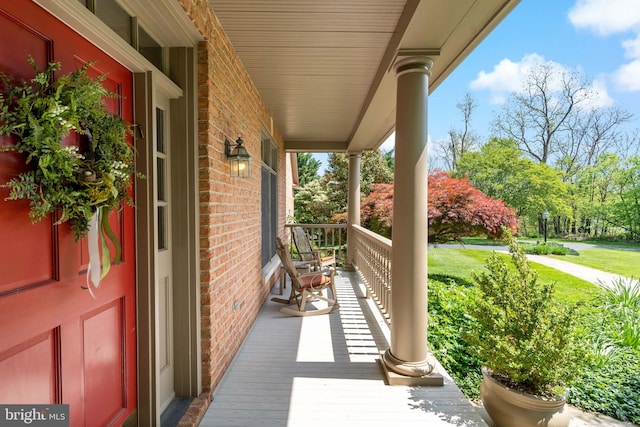 exterior space with a porch