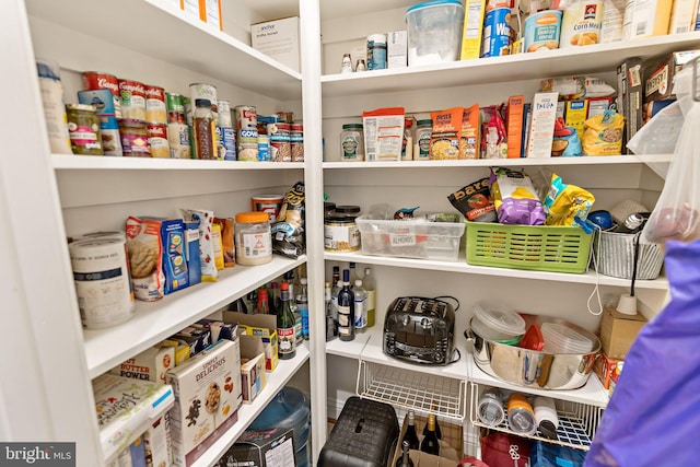 view of storage area