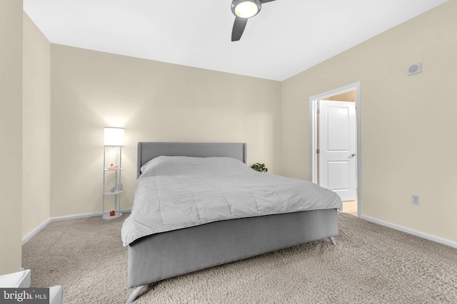444 W Broad St Unit 407, Falls Church, VA 22046 - bedroom featuring carpet, baseboards, and a ceiling fan