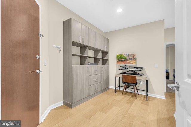 444 W Broad St Unit 407, Falls Church, VA 22046 - office area featuring light wood finished floors and baseboards