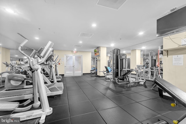 444 W Broad St Unit 407, Falls Church, VA 22046 - gym with baseboards