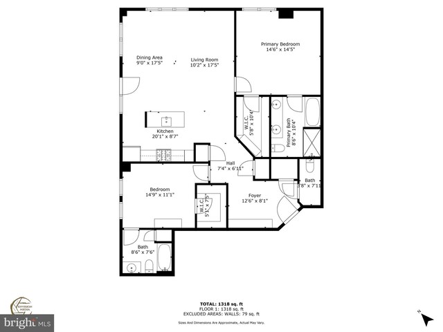 444 W Broad St Unit 407, Falls Church, VA 22046 - floor plan / room layout