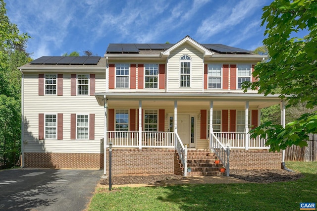 2364 N Chesterfield Ct, Charlottesville, VA 22911 - colonial inspired home with covered porch and solar panels