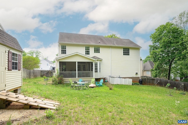 2364 N Chesterfield Ct, Charlottesville, VA 22911 - back of property with a sunroom