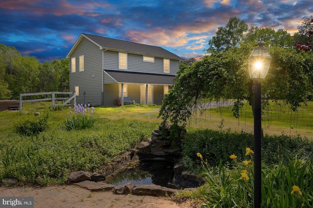exterior space featuring fence