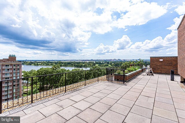 1309 4th St SW, Washington, DC 20024 - view of patio with a water view and a balcony