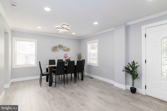 404 Crescent Rd, Hatboro, PA 19040 - dining space with crown molding and light wood-type flooring