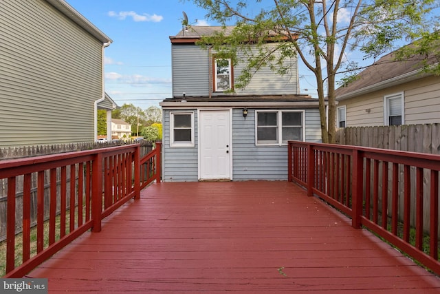 wooden terrace with fence